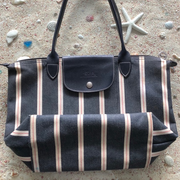 longchamp stripe bag